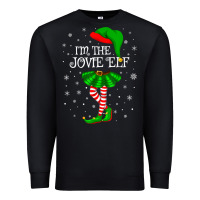 Black matching family group i'm the jovie elf christmas t shirt Premium Sweatshirt - minhPixels
