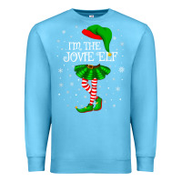 Ocean Blue matching family group i'm the jovie elf christmas t shirt Premium Sweatshirt - minhPixels