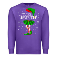 Purple matching family group i'm the jovie elf christmas t shirt Premium Sweatshirt - minhPixels
