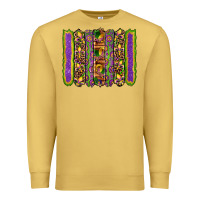 Antique Gold mardi gras fleur de lis mask leopard glitter  brushstrokes Premium Sweatshirt - Artiststas