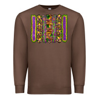 Chestnut mardi gras fleur de lis mask leopard glitter  brushstrokes Premium Sweatshirt - Artiststas