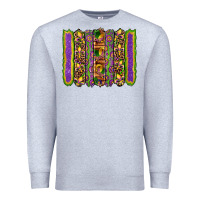 Heather Grey mardi gras fleur de lis mask leopard glitter  brushstrokes Premium Sweatshirt - Artiststas