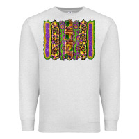 Oatmeal Heather mardi gras fleur de lis mask leopard glitter  brushstrokes Premium Sweatshirt - Artiststas