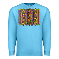 Ocean Blue mardi gras fleur de lis mask leopard glitter  brushstrokes Premium Sweatshirt - Artiststas
