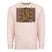 Pale Pink mardi gras fleur de lis mask leopard glitter  brushstrokes Premium Sweatshirt - Artiststas