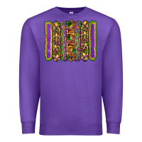 Purple mardi gras fleur de lis mask leopard glitter  brushstrokes Premium Sweatshirt - Artiststas