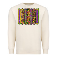 Sandshell mardi gras fleur de lis mask leopard glitter  brushstrokes Premium Sweatshirt - Artiststas