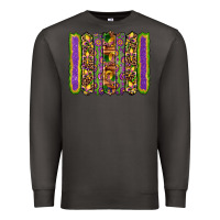 Smoke mardi gras fleur de lis mask leopard glitter  brushstrokes Premium Sweatshirt - Artiststas