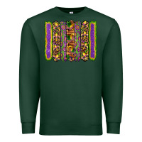 Sports Green mardi gras fleur de lis mask leopard glitter  brushstrokes Premium Sweatshirt - Artiststas