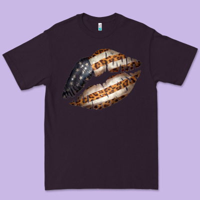 Vintage American Flag With Leopard Pattern Premium Tee Designed By Bettercallsaul