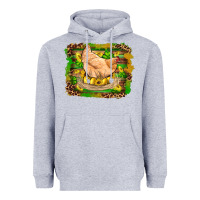 Heather Grey st patricks day farm chicken gold eggs leopard serape glitter Heavyweight Hoodie - Artiststas