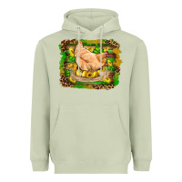 Matcha st patricks day farm chicken gold eggs leopard serape glitter Heavyweight Hoodie - Artiststas