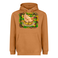Meerkat st patricks day farm chicken gold eggs leopard serape glitter Heavyweight Hoodie - Artiststas