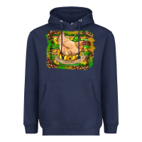 Navy st patricks day farm chicken gold eggs leopard serape glitter Heavyweight Hoodie - Artiststas