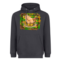 Smoke st patricks day farm chicken gold eggs leopard serape glitter Heavyweight Hoodie - Artiststas