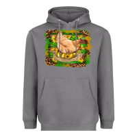 St Patricks Day Farm Chicken Gold Eggs Leopard Serape Glitter Heavyweight Hoodie | Teevron