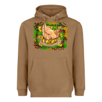 Toasted Coconut st patricks day farm chicken gold eggs leopard serape glitter Heavyweight Hoodie - Artiststas