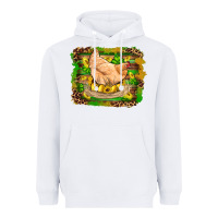 White st patricks day farm chicken gold eggs leopard serape glitter Heavyweight Hoodie - Artiststas