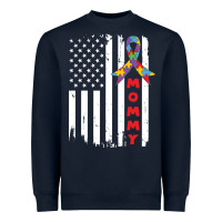 Navy lil autism mom Heavyweight Sweatshirt - CowhideDigitalArt