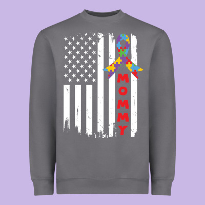 Lil Autism Mom Heavyweight Sweatshirt Designed By Cowhidedigitalart