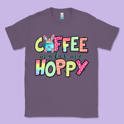 Coffee Makes Me Hoppy Easter Classic Tee Designed By Jasminsmagicworld