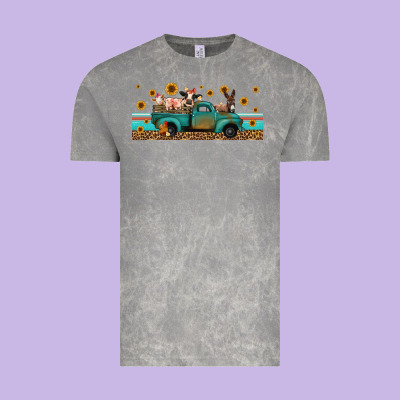 Western Animals Truck Vintage Tee Designed By Jasminsmagicworld