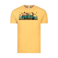 Vintage Mustard western animals truck Vintage Tee - Jasminsmagicworld