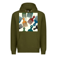 Afro Combs Seamless Patterns Premium Hoodie | Teevron