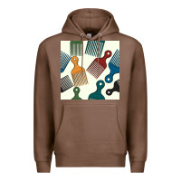 Chestnut afro combs seamless patterns Premium Hoodie - BundleAndBundleShop