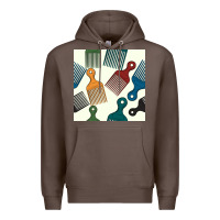 Coffee afro combs seamless patterns Premium Hoodie - BundleAndBundleShop