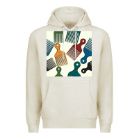 Oatmeal Heather afro combs seamless patterns Premium Hoodie - BundleAndBundleShop