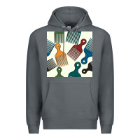 Rock afro combs seamless patterns Premium Hoodie - BundleAndBundleShop
