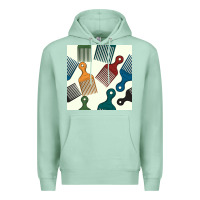 Seafoam afro combs seamless patterns Premium Hoodie - BundleAndBundleShop