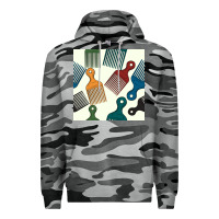 Slate Camo afro combs seamless patterns Premium Hoodie - BundleAndBundleShop
