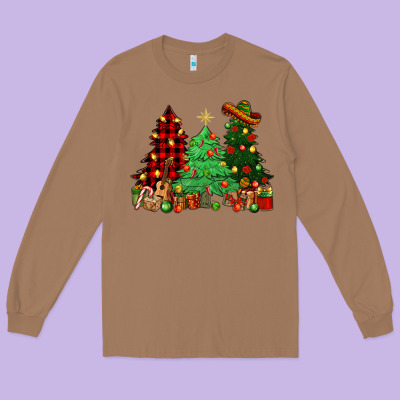 Mexican Christmas Trees Mexico Long Sleeve Tee Designed By Howdyjamesfarm
