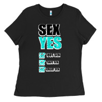 Black SEX YES HOT SEX SAFE SEX GREAT SEX Ladies Tee - Bettercallsaul