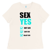 Bone SEX YES HOT SEX SAFE SEX GREAT SEX Ladies Tee - Bettercallsaul