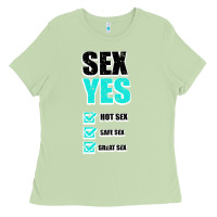 Matcha SEX YES HOT SEX SAFE SEX GREAT SEX Ladies Tee - Bettercallsaul