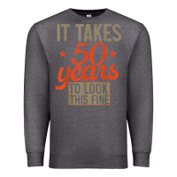 Charcoal Heather 50 years old 50th birthday gifts for men and women Premium Sweatshirt - minhPixels