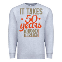 Heather Grey 50 years old 50th birthday gifts for men and women Premium Sweatshirt - minhPixels