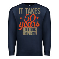 Navy 50 years old 50th birthday gifts for men and women Premium Sweatshirt - minhPixels