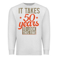 Oatmeal Heather 50 years old 50th birthday gifts for men and women Premium Sweatshirt - minhPixels