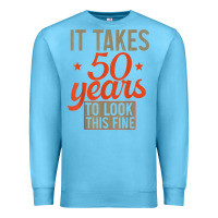 Ocean Blue 50 years old 50th birthday gifts for men and women Premium Sweatshirt - minhPixels