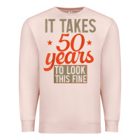 Pale Pink 50 years old 50th birthday gifts for men and women Premium Sweatshirt - minhPixels