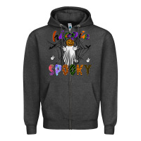 Charcoal Heather hippie spooky Zipper Hoodie - SublimationCraftShop