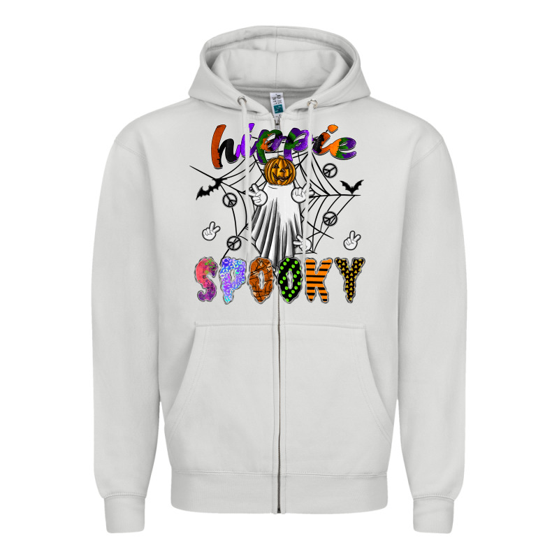Hippie Spooky Zipper Hoodie by SublimationCraftShop | Teevron