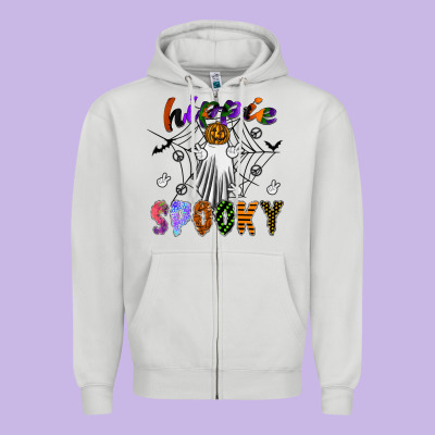 Hippie Spooky Zipper Hoodie Designed By Sublimationcraftshop