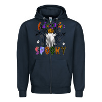Navy hippie spooky Zipper Hoodie - SublimationCraftShop