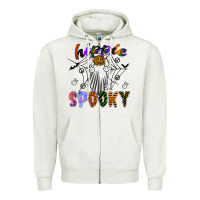 Oatmeal Heather hippie spooky Zipper Hoodie - SublimationCraftShop