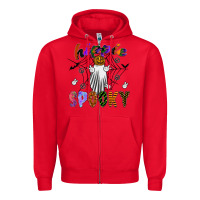 Red hippie spooky Zipper Hoodie - SublimationCraftShop